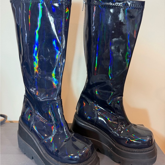 Demonia Shoes - Demonia Holographic Platform Boots